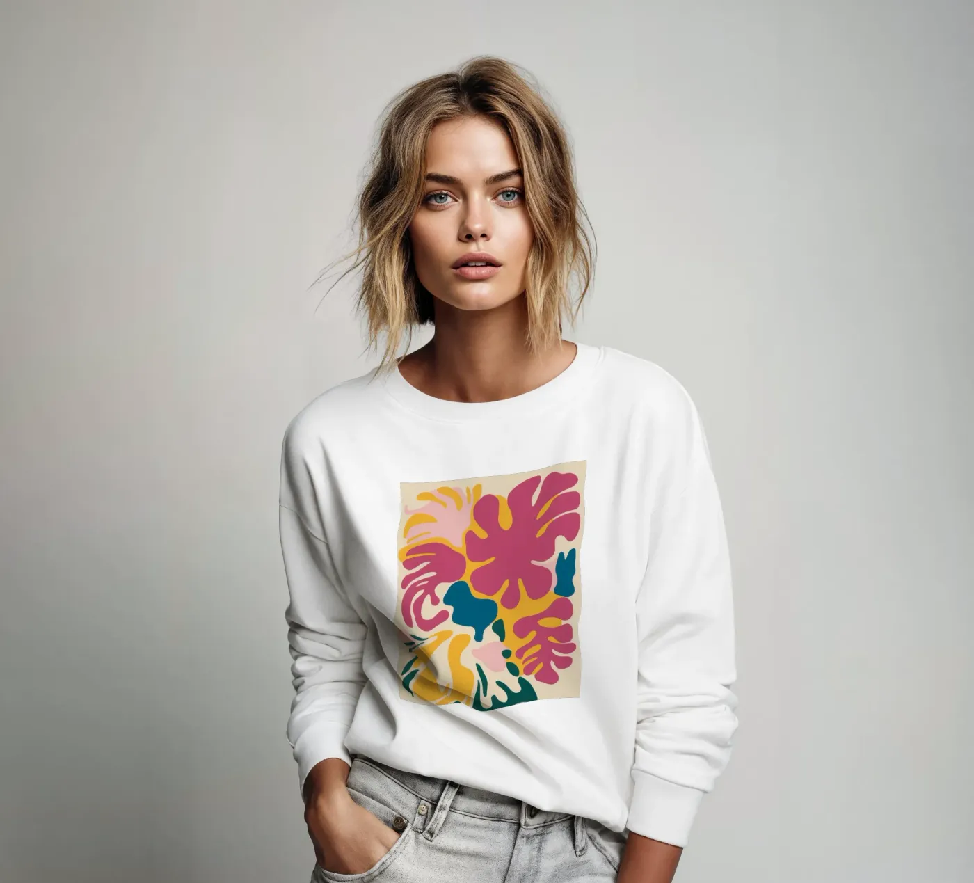 Chromatic Fluid Forms sweatshirt by Prism Ritual