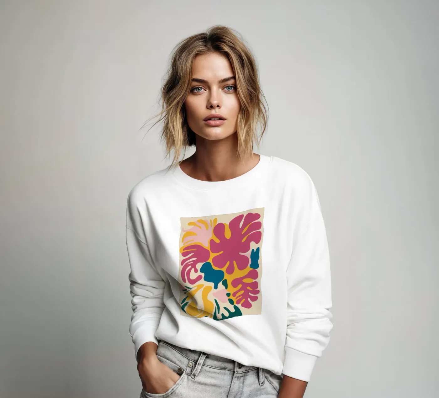 Chromatic Fluid Forms sweatshirt by Prism Ritual