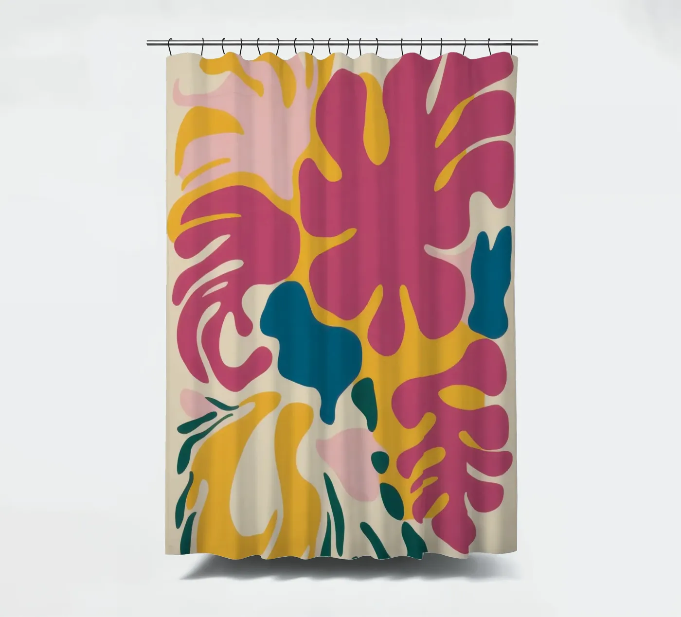 Chromatische vloeistofvormen douchegordijn van Prism Ritual