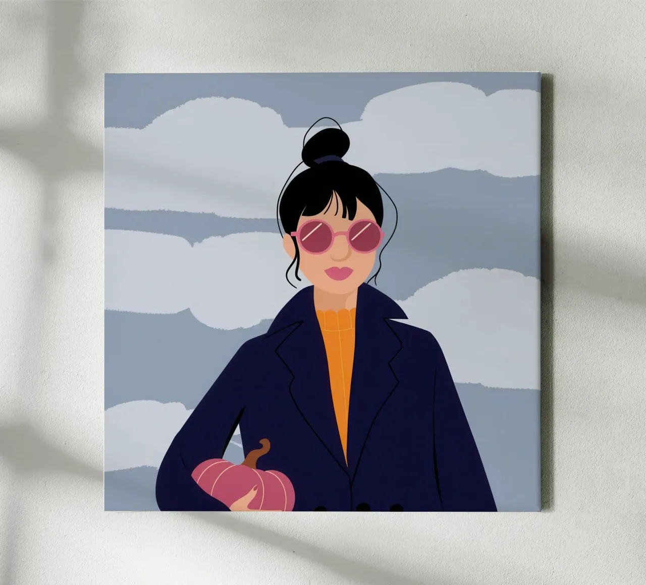 Portrait of Cool canvas with Floater frame by Mythy Brush