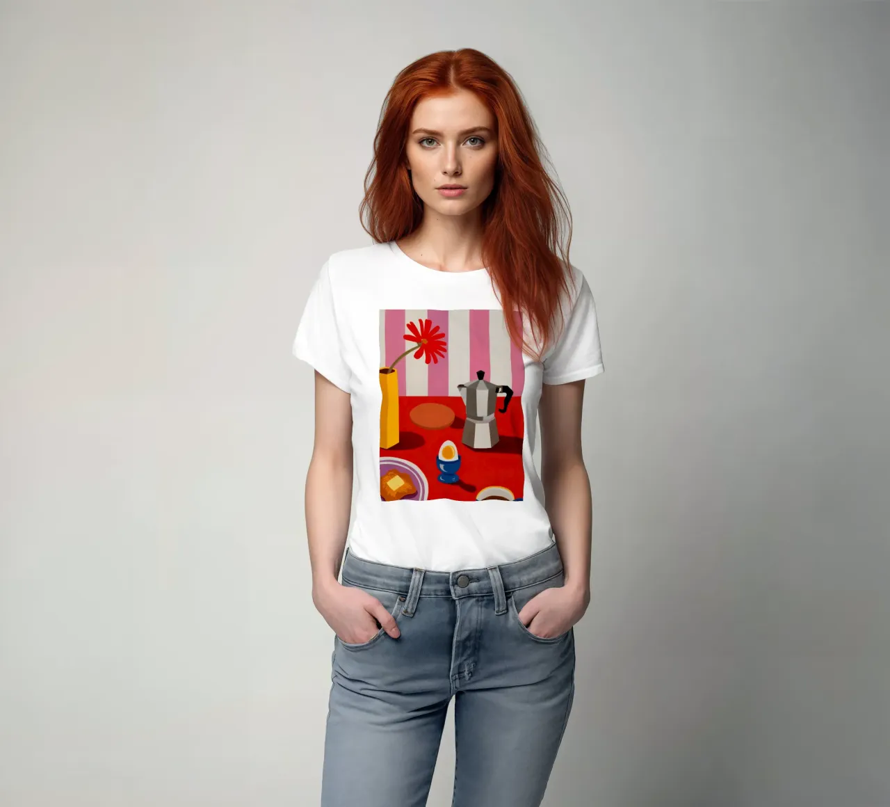 Rituale mattutino a righe t-shirt da Giant Foxs