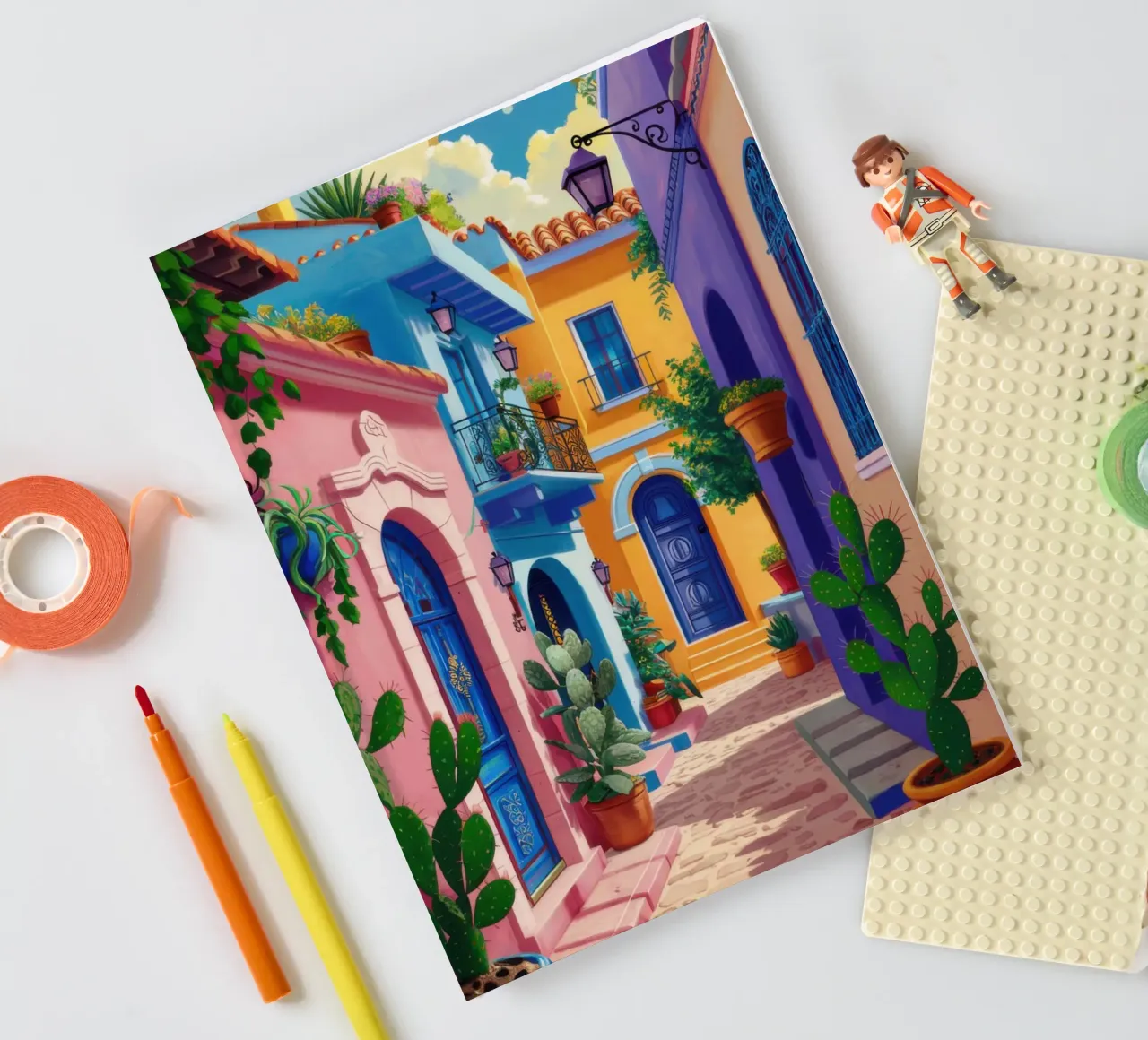 Alleyway Vibrant Ascent notebook by Prism Ritual