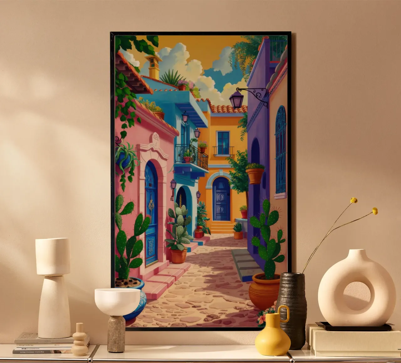 Alleyway Vibrant Ascent poster by Prism Ritual