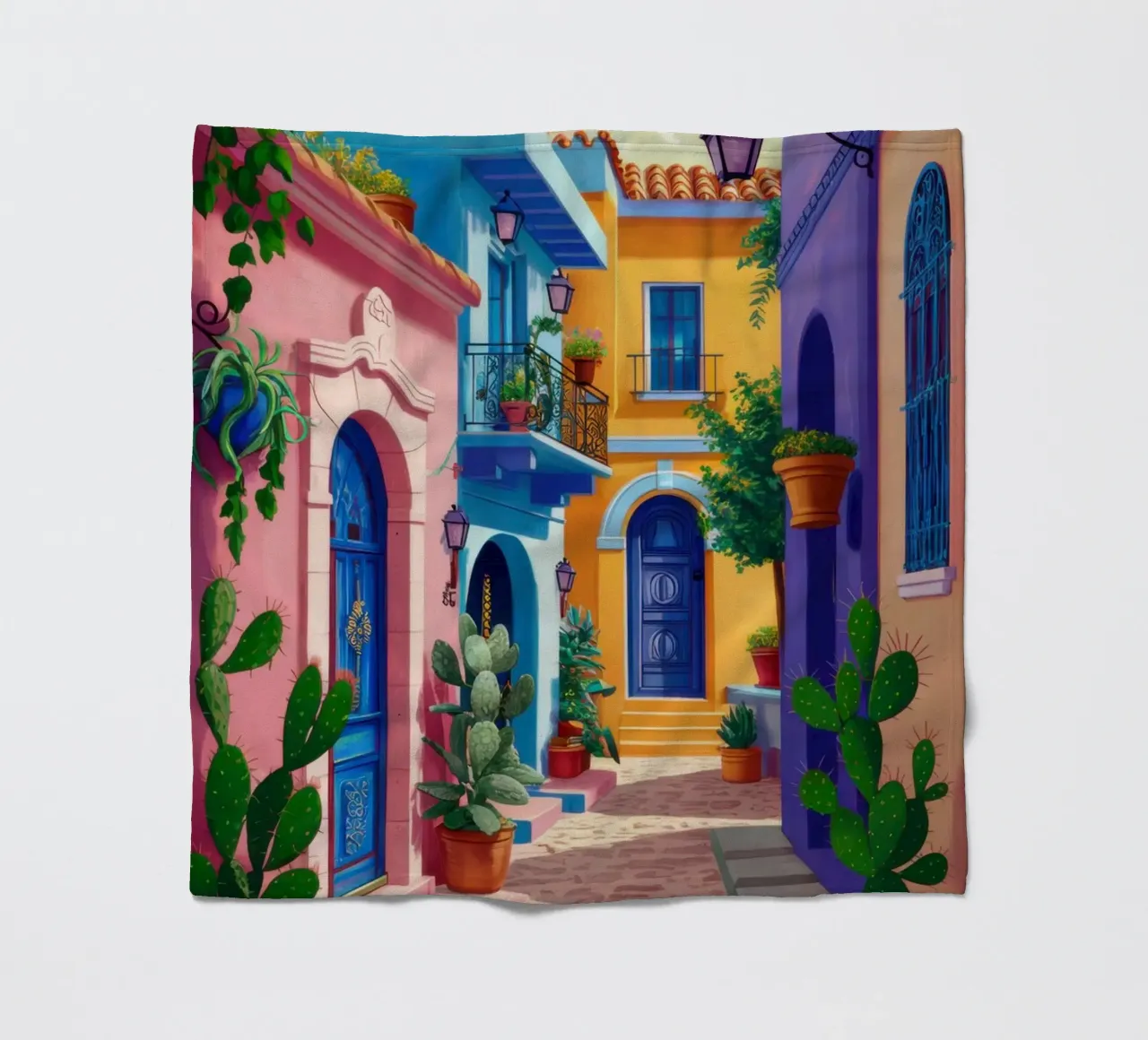 Alleyway Vibrant Ascent fleece blanket by Prism Ritual