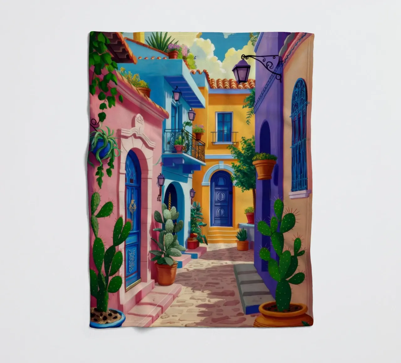 Alleyway Vibrant Ascent fleece blanket by Prism Ritual