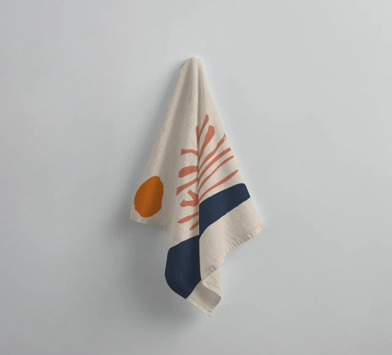Beige Botanisch Evenwicht badhanddoek van Dream Gesso