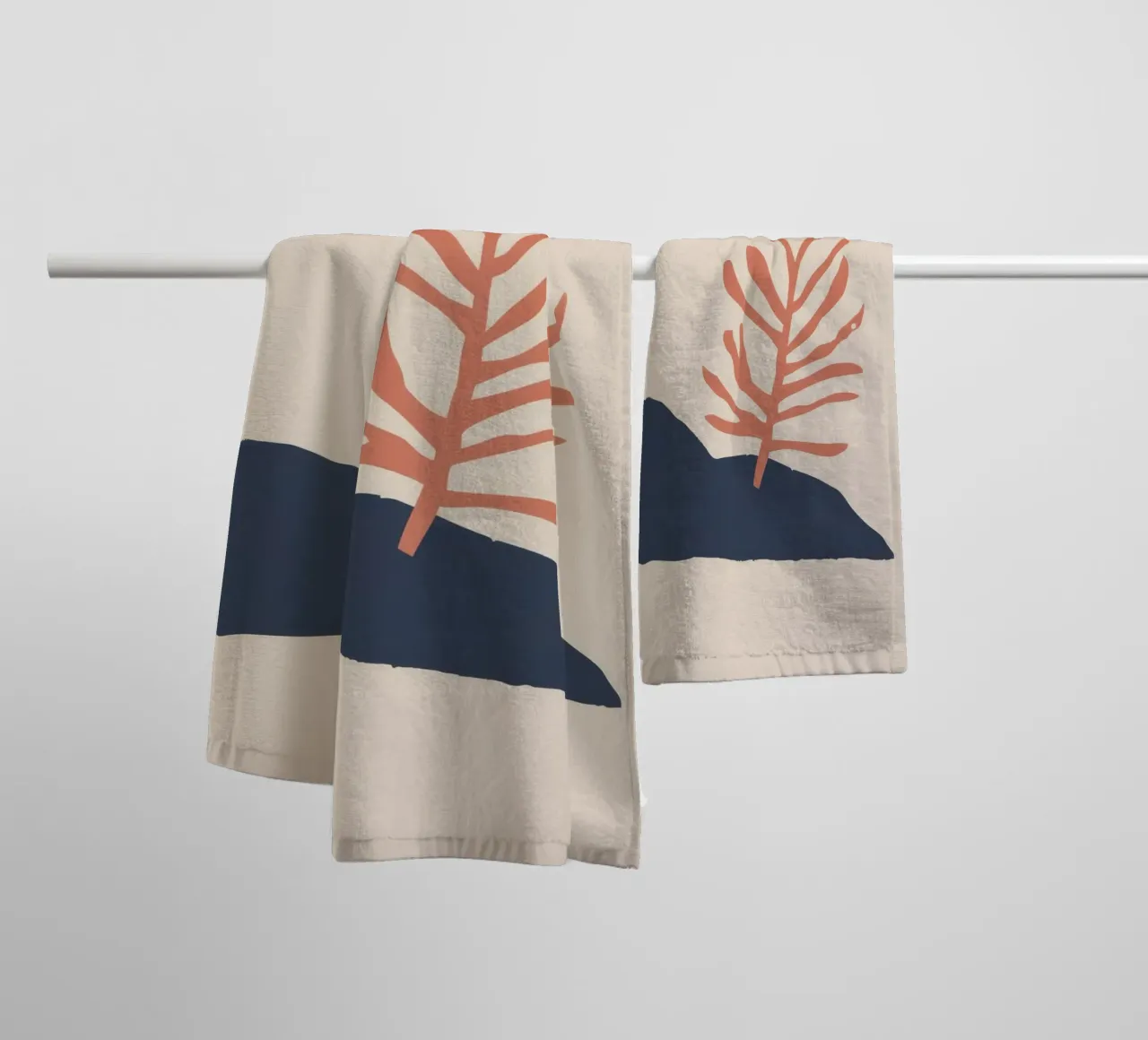 Beige Botanisch Evenwicht badhanddoek van Dream Gesso