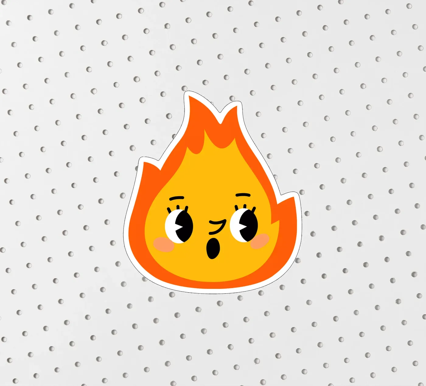 scared fire adesivo da Sticker King