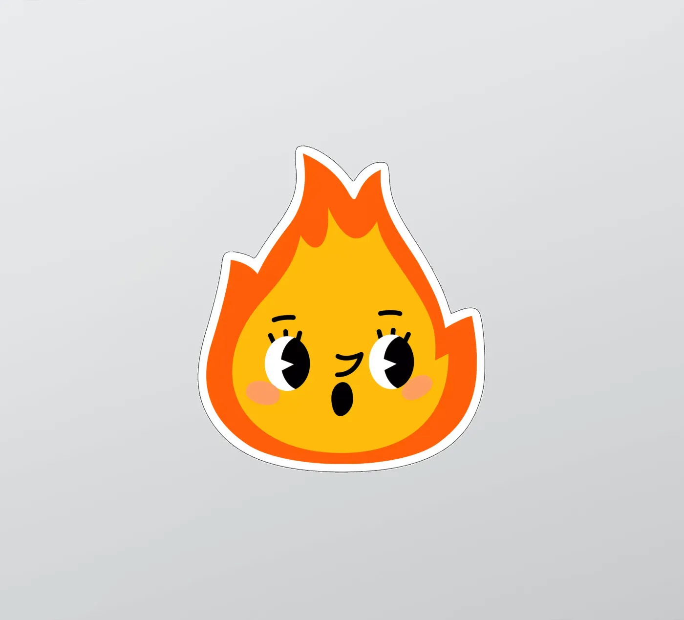scared fire adesivo da Sticker King