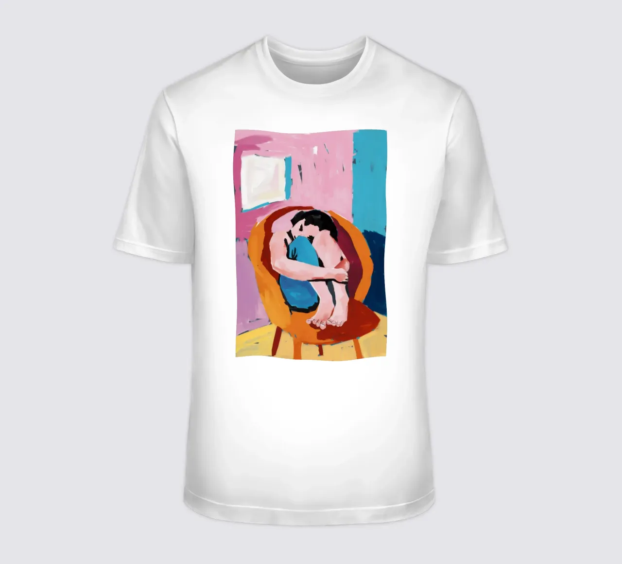 The Orange Chair t-shirt by Mythy Brush