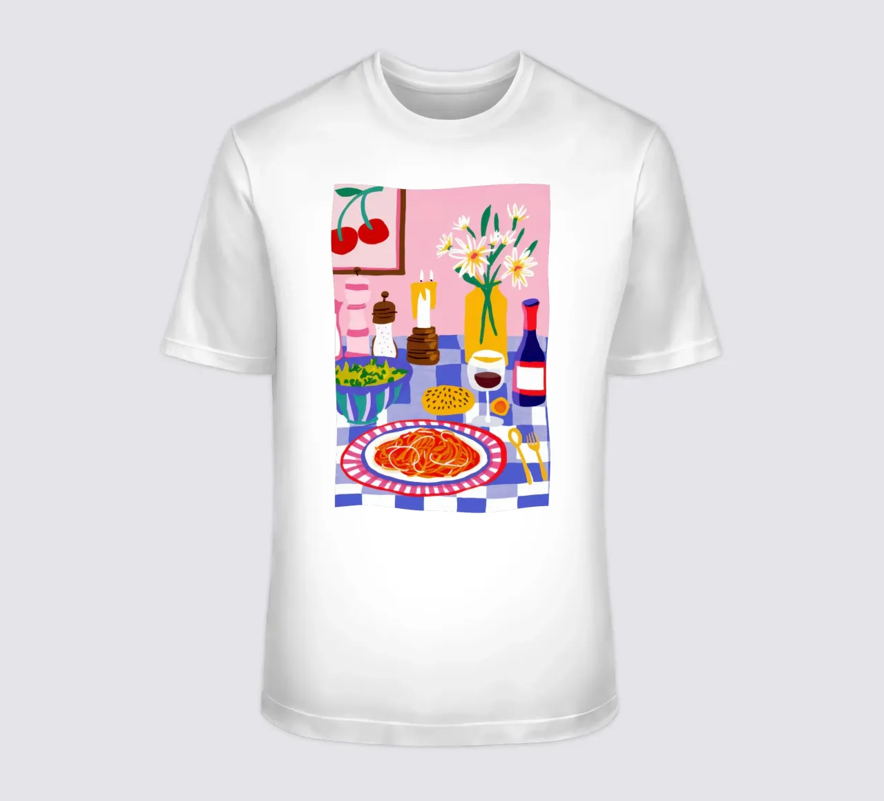 Al Fresco Wine Lunch t-shirt da Flock Reverie