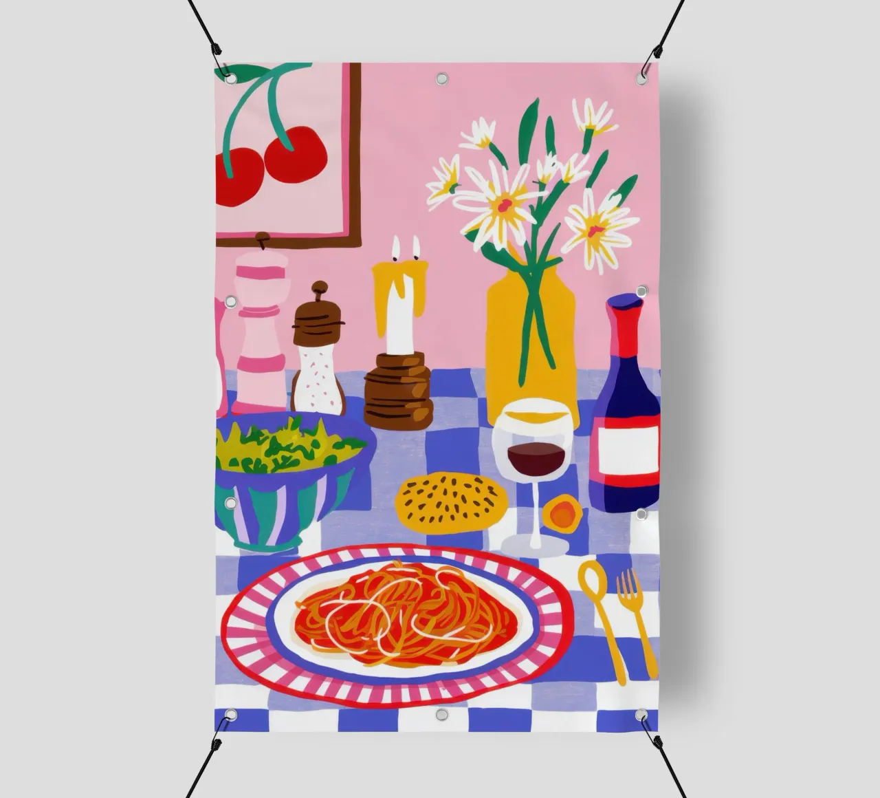 Al Fresco Wine Lunch telo in pvc da Flock Reverie