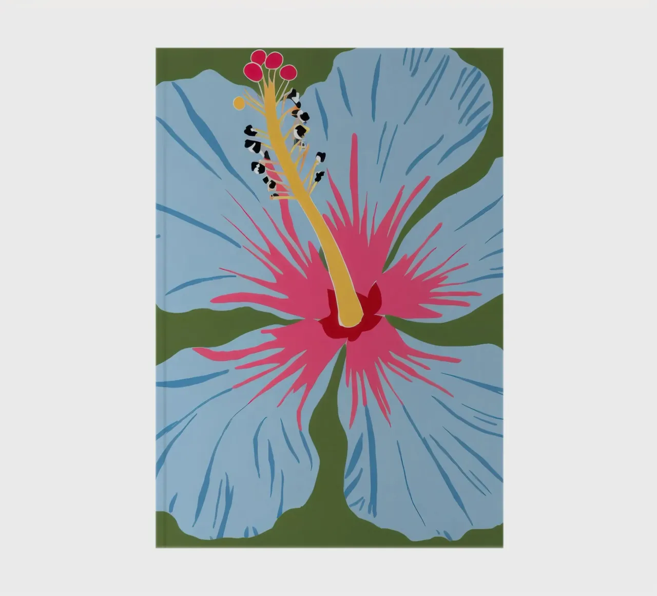Azure Hibiscus Bloom notebook by Prism Ritual