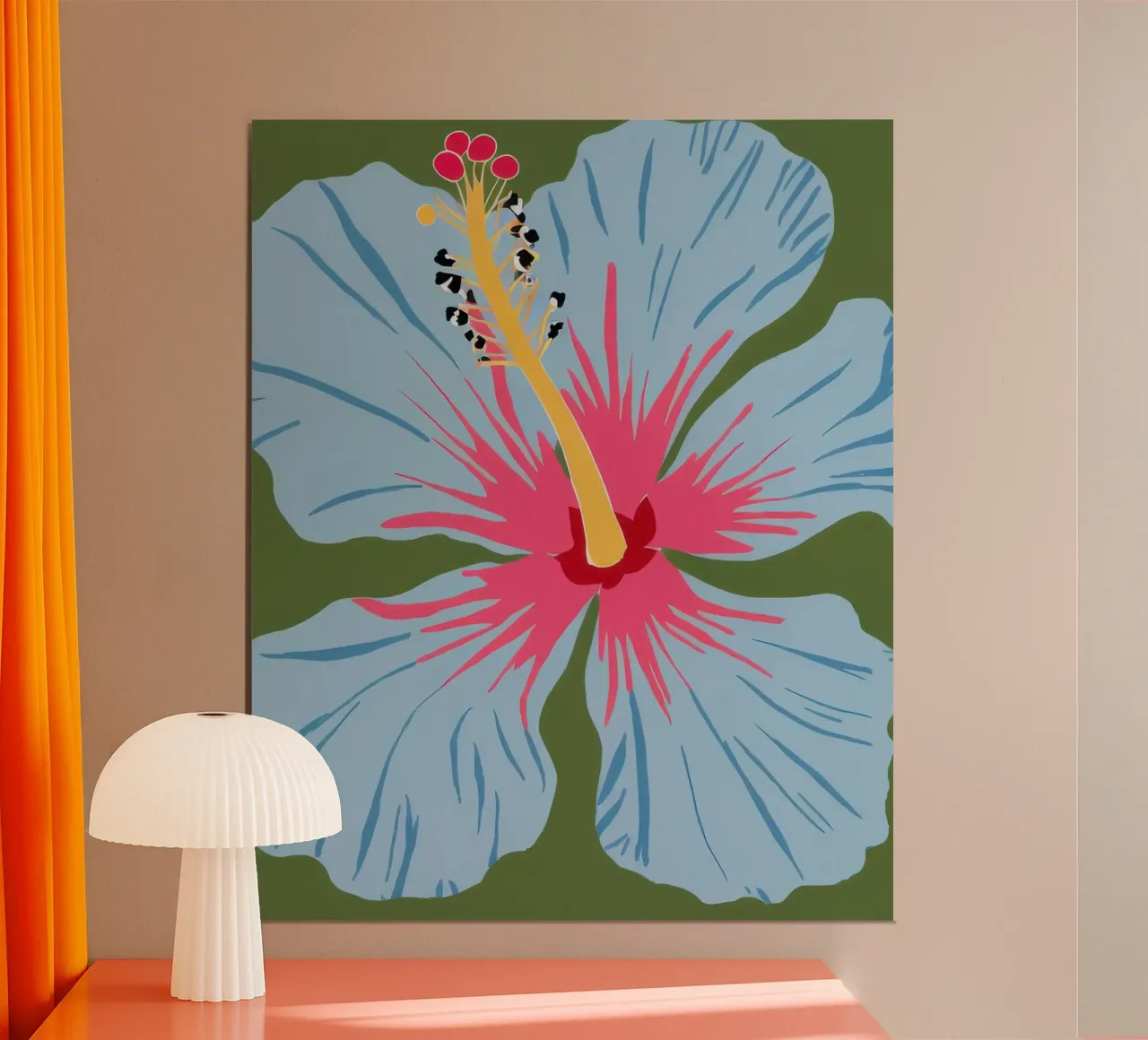 Fiore di ibisco azzurro poster da Prism Ritual