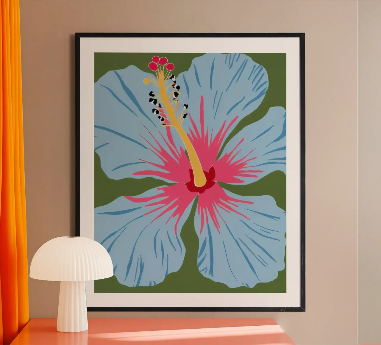 Fiore di ibisco azzurro poster da Prism Ritual