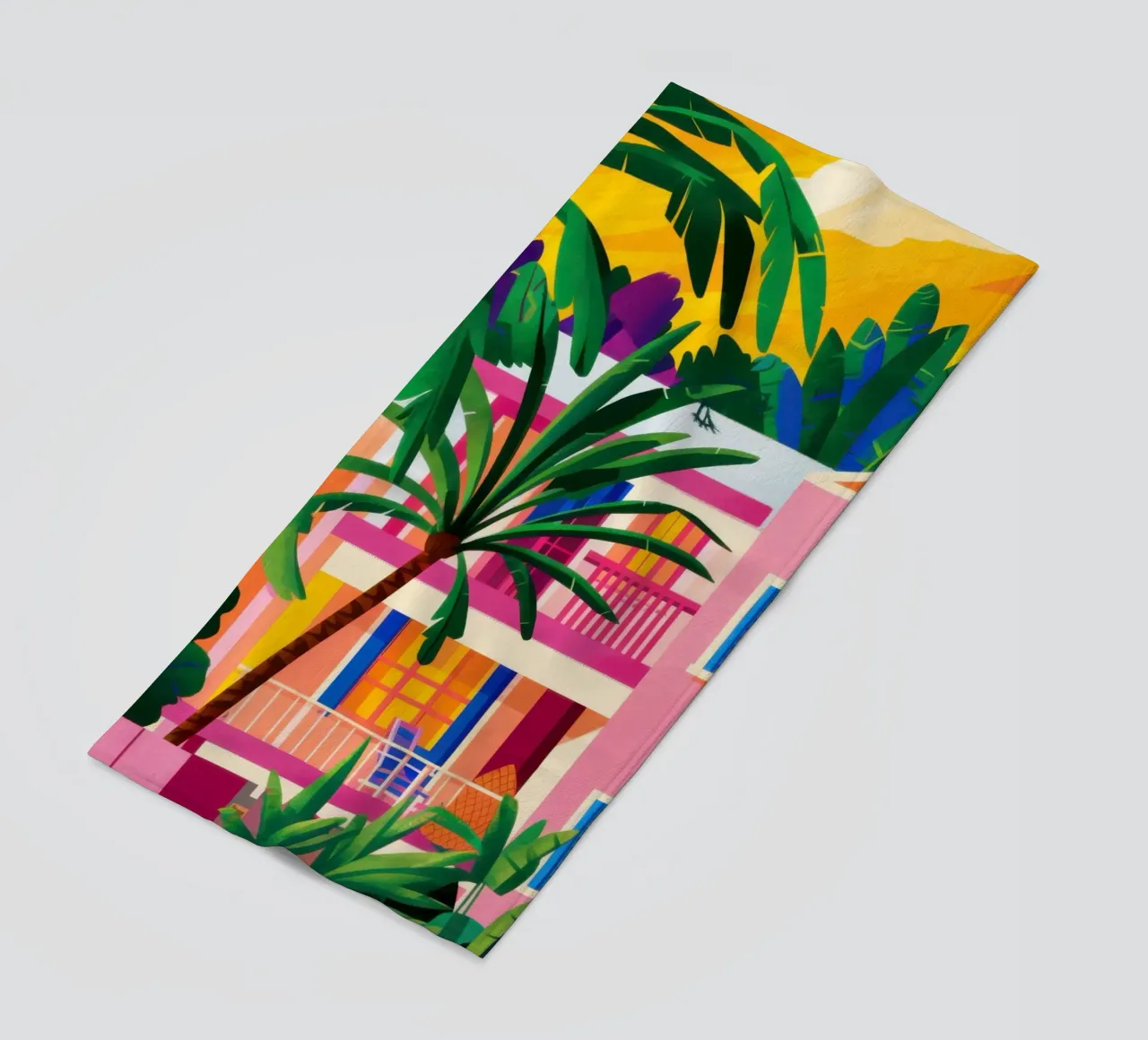 Facciata fucsia della giungla telo mare da Dream Gesso