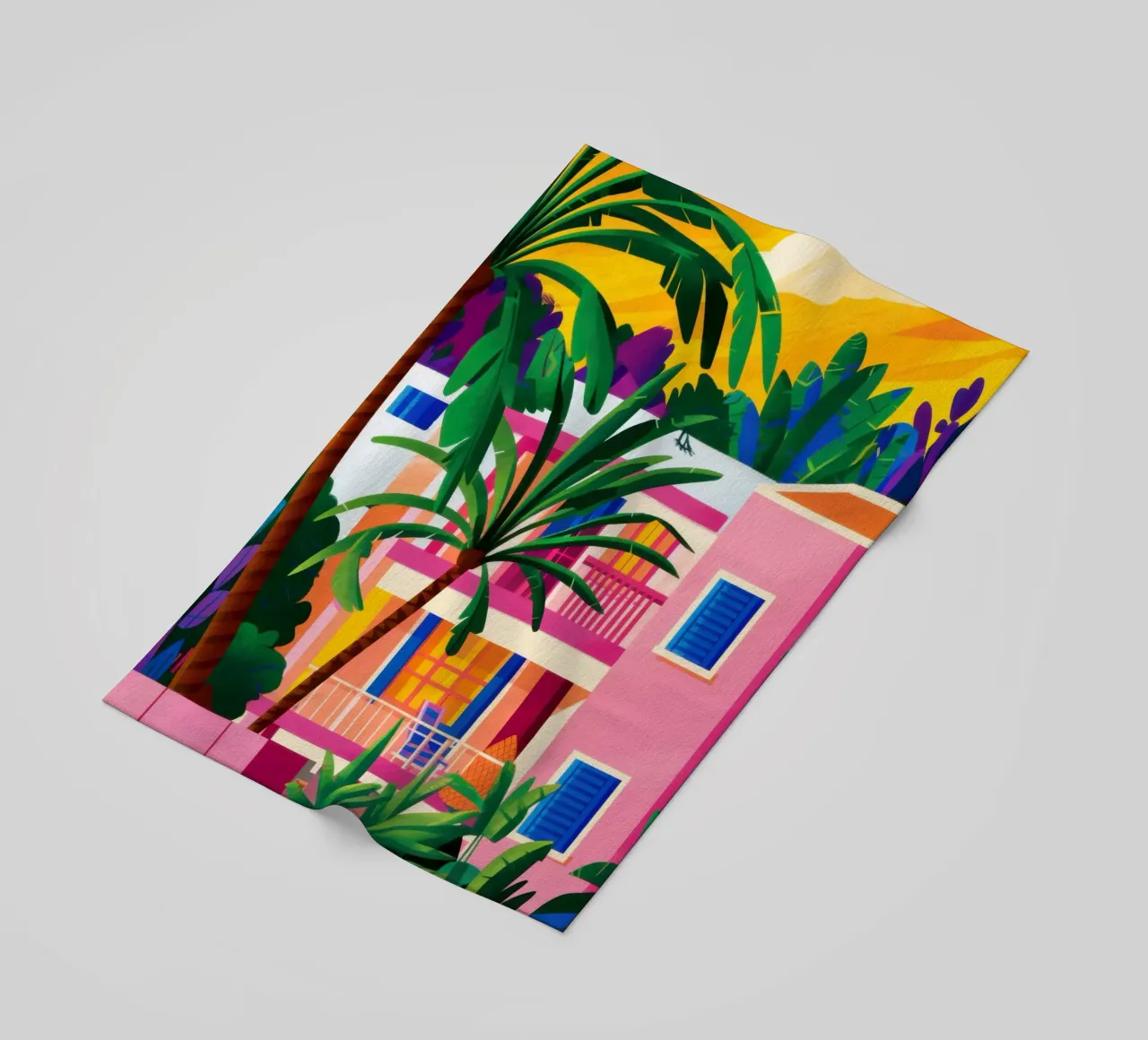 Facciata fucsia della giungla telo mare da Dream Gesso