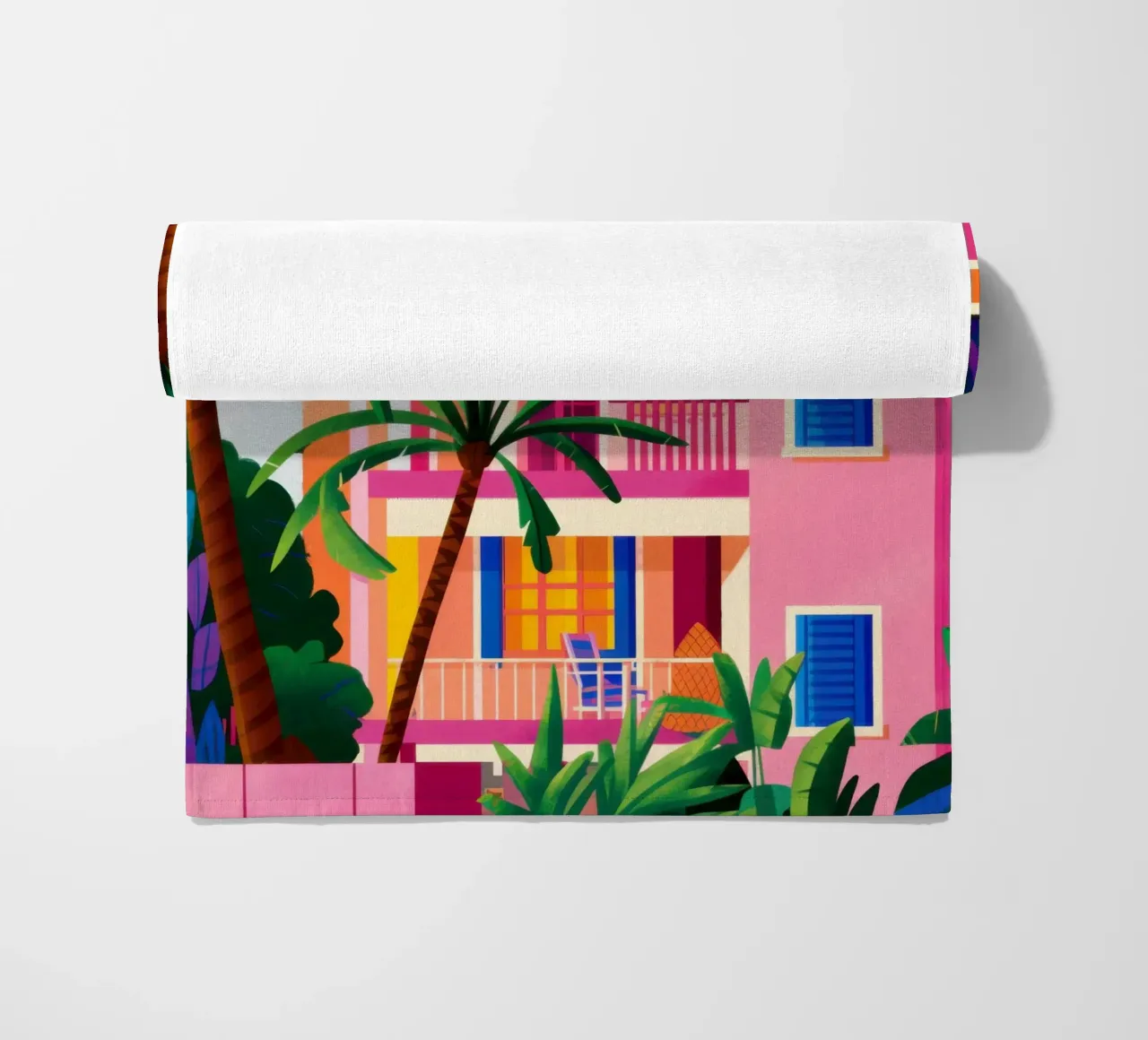 Facciata fucsia della giungla telo mare da Dream Gesso