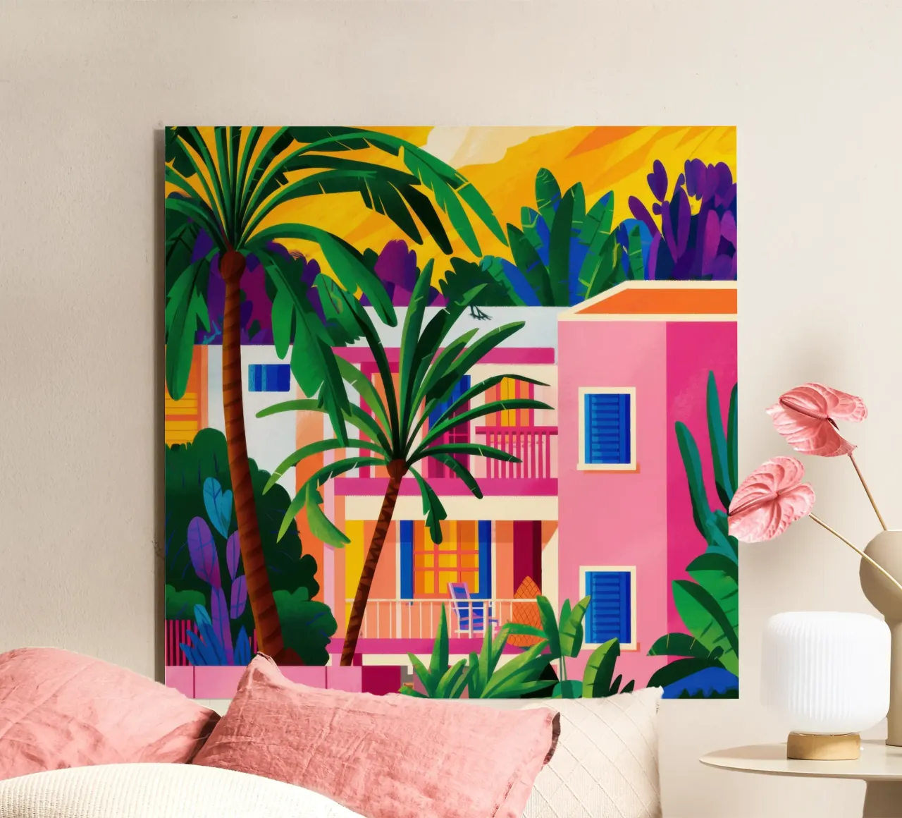 Fuchsia Jungle Facade forex plate by Dream Gesso