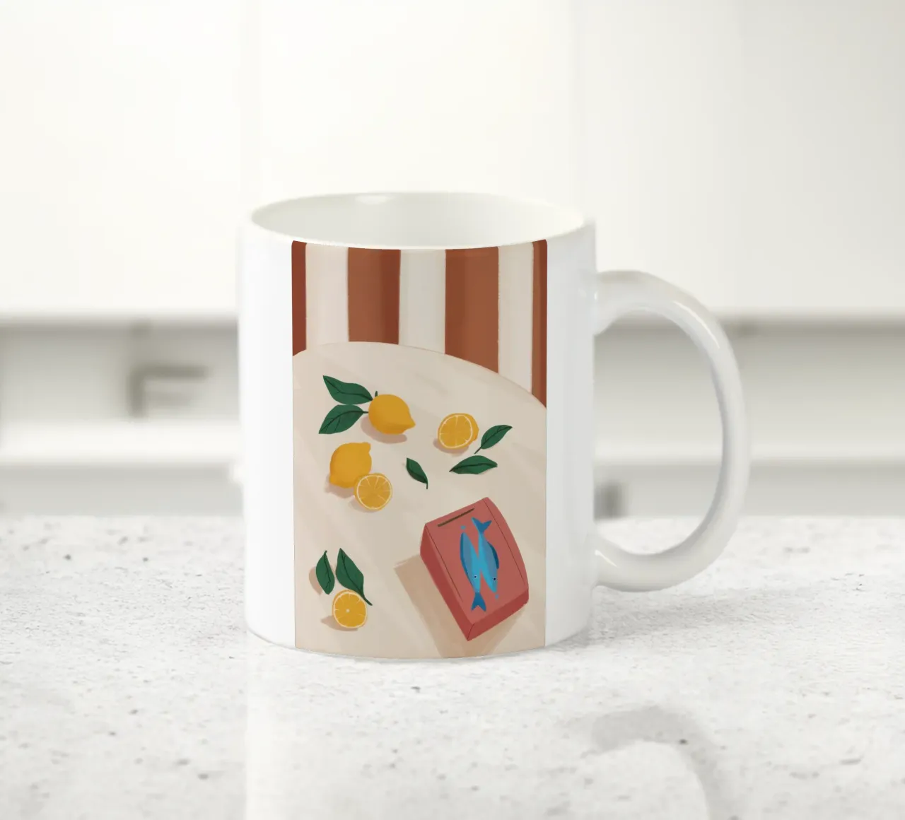 Zitrone Lesepause Keramik Tasse von Giant Foxs