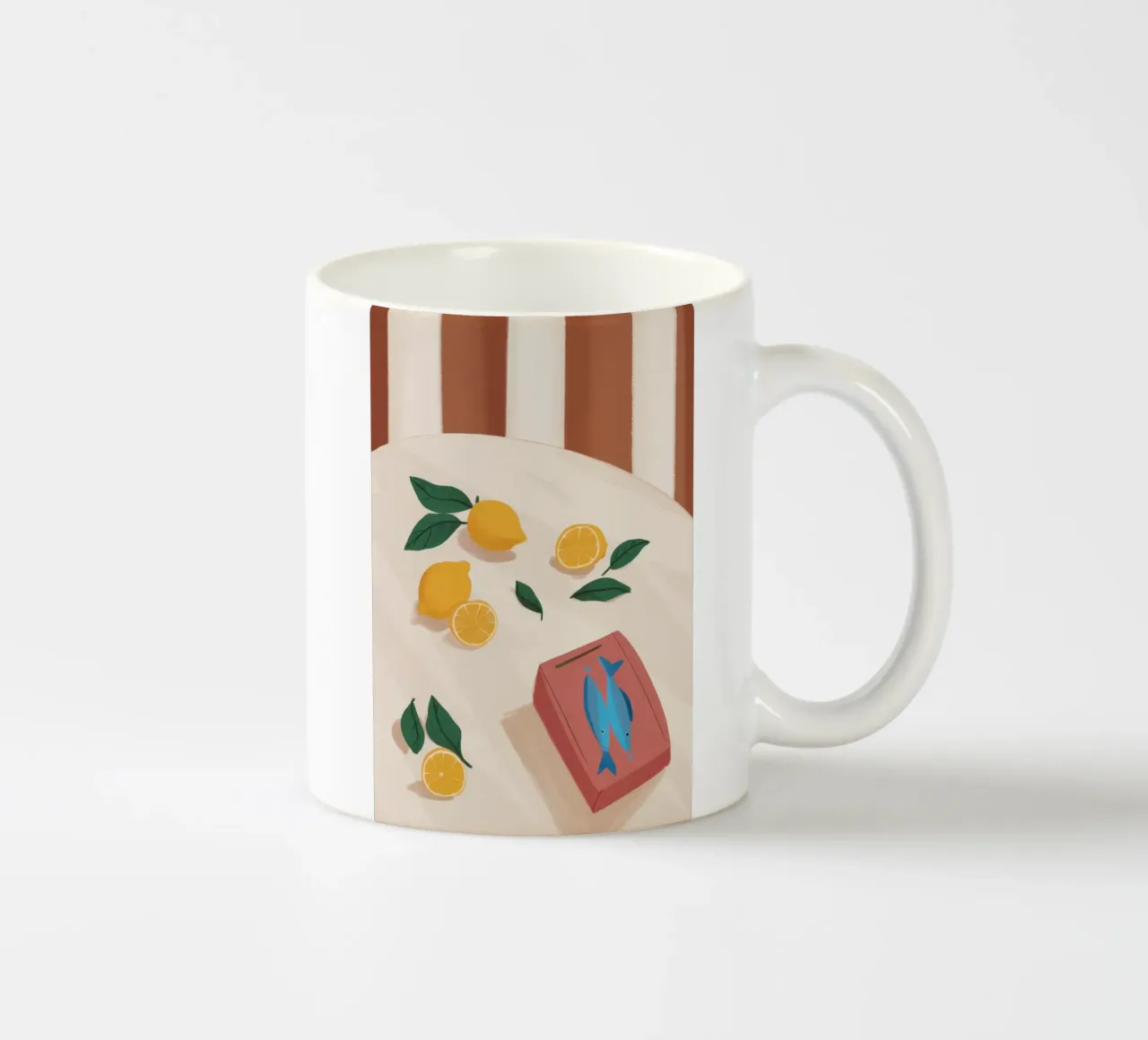 Zitrone Lesepause Keramik Tasse von Giant Foxs