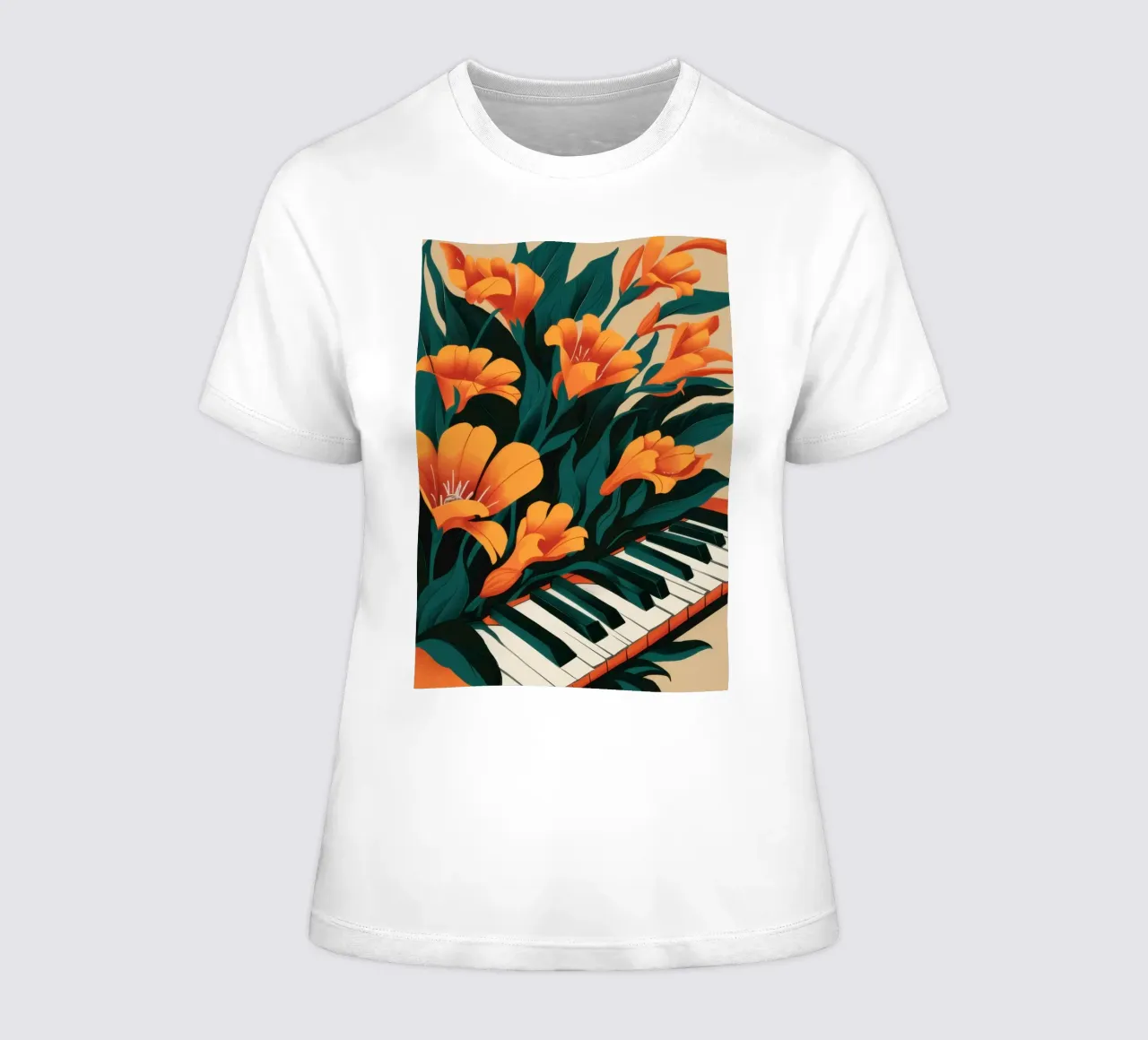 Sonate in Orange Frauen T-Shirt von Ink Pulse