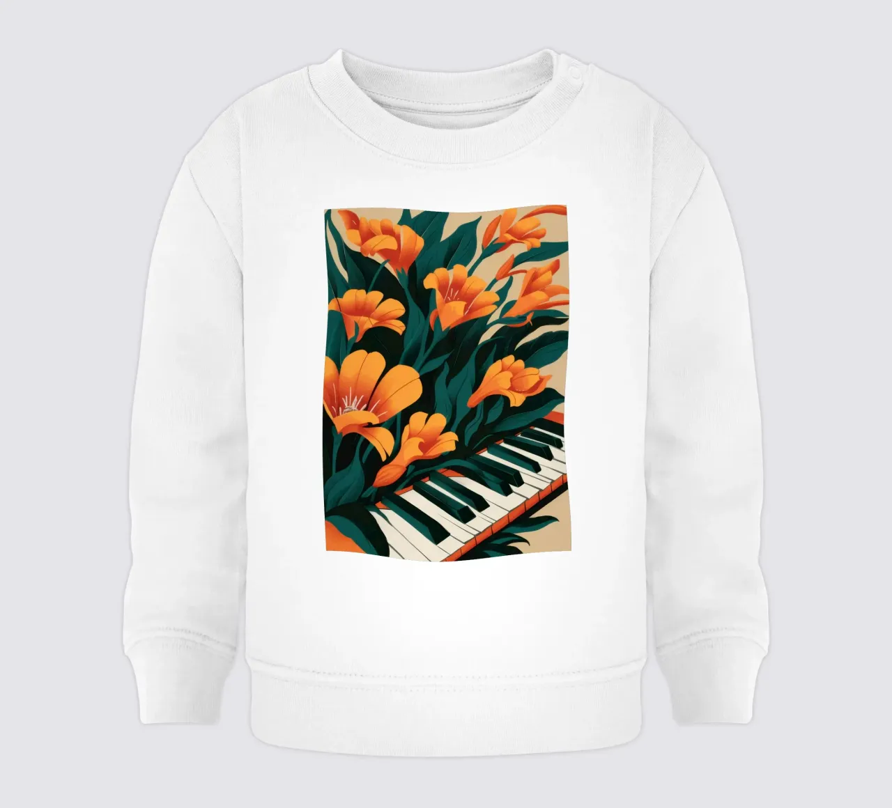 Sonata in Orange felpa neonato da Ink Pulse