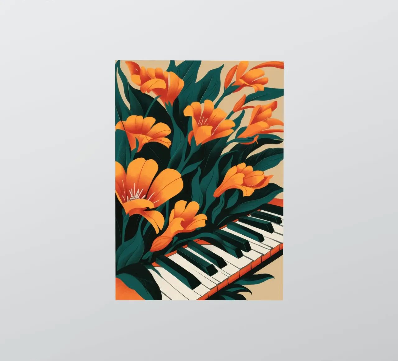 Sonata in Orange sticker by Ink Pulse