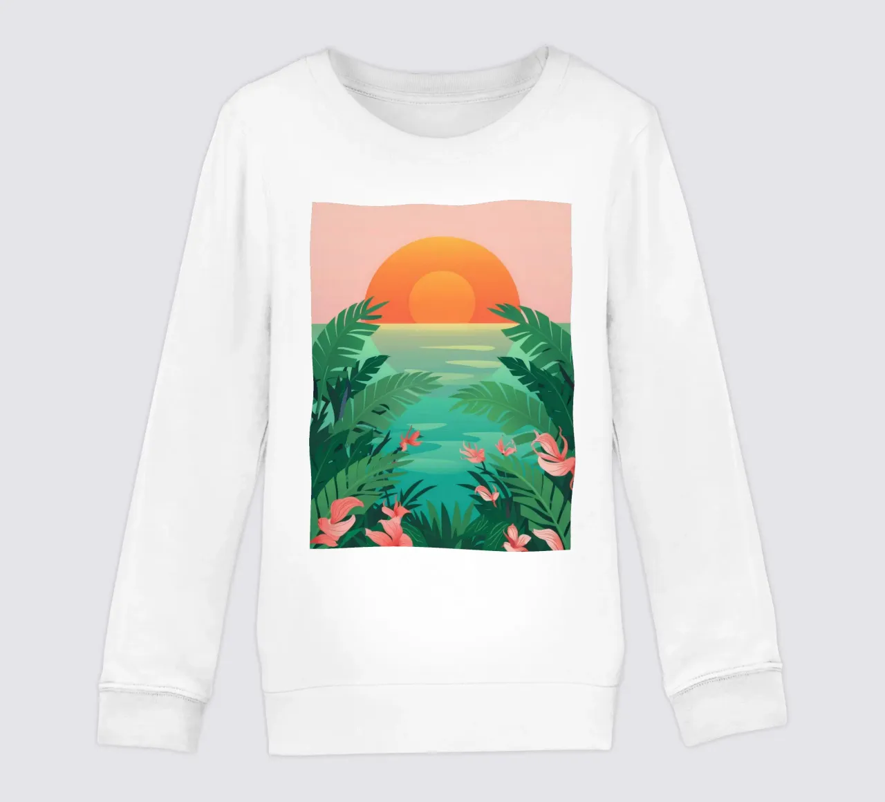 Paradiso al tramonto felpa bambino da Mythy Brush