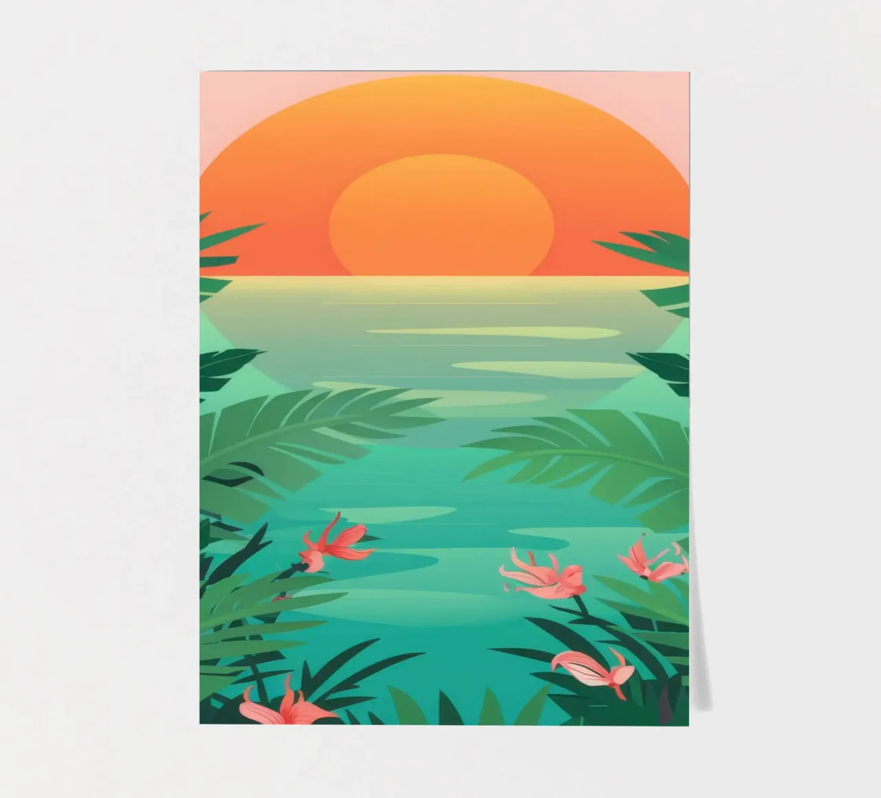 Paradise at Dusk sticker sheet by Mythy Brush