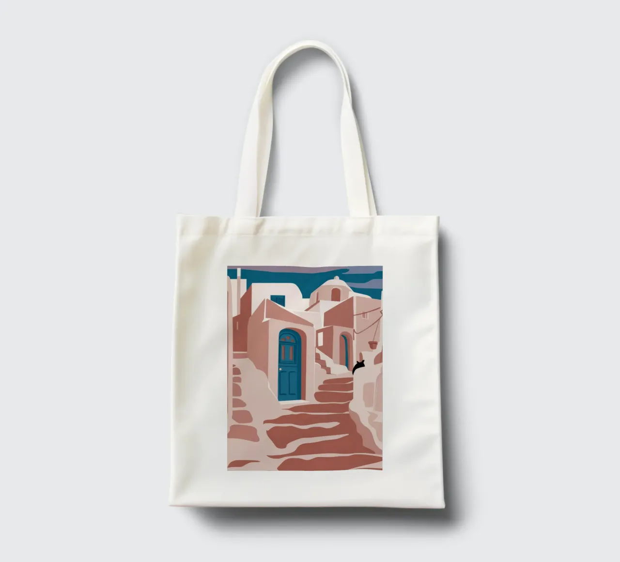 Passi di Santorini borsa in juta da Flock Reverie
