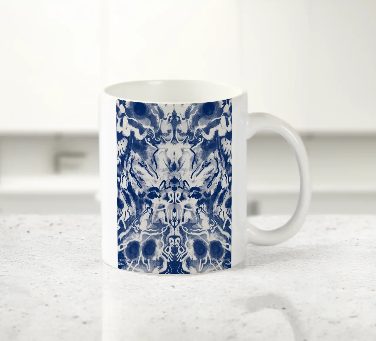 Cina blu rorschach 03 tazza in ceramica da Little Dean