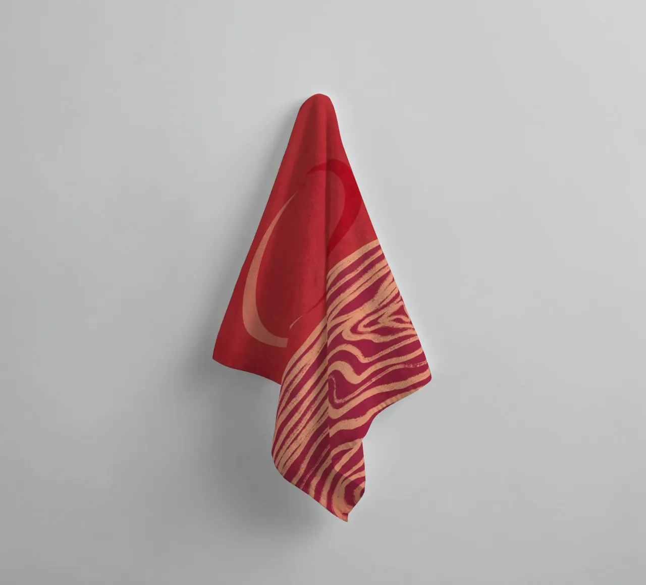 Orizzonte rosso asciugamano da bagno da Little Dean