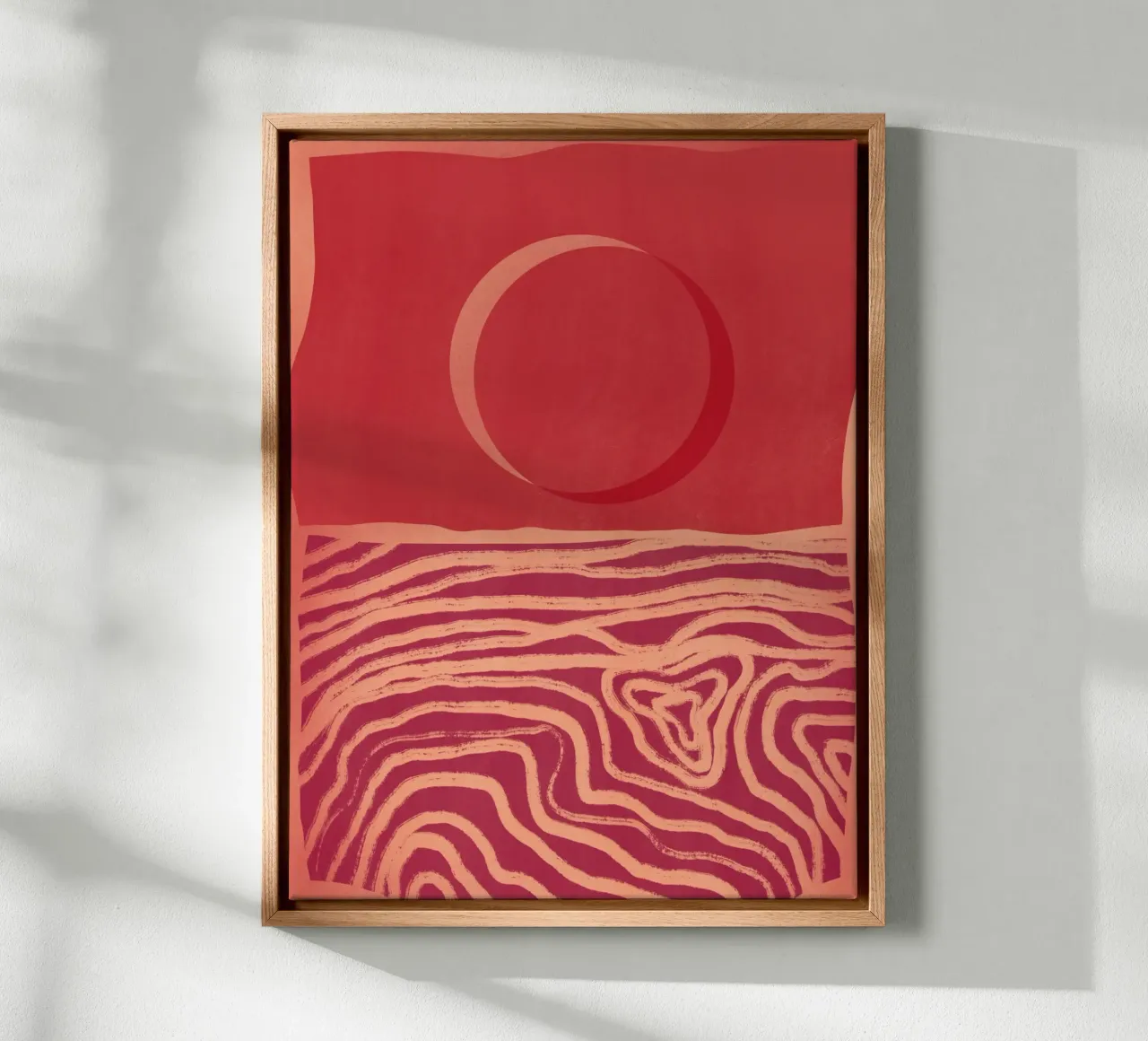 Horizon red canvas by Little Dean