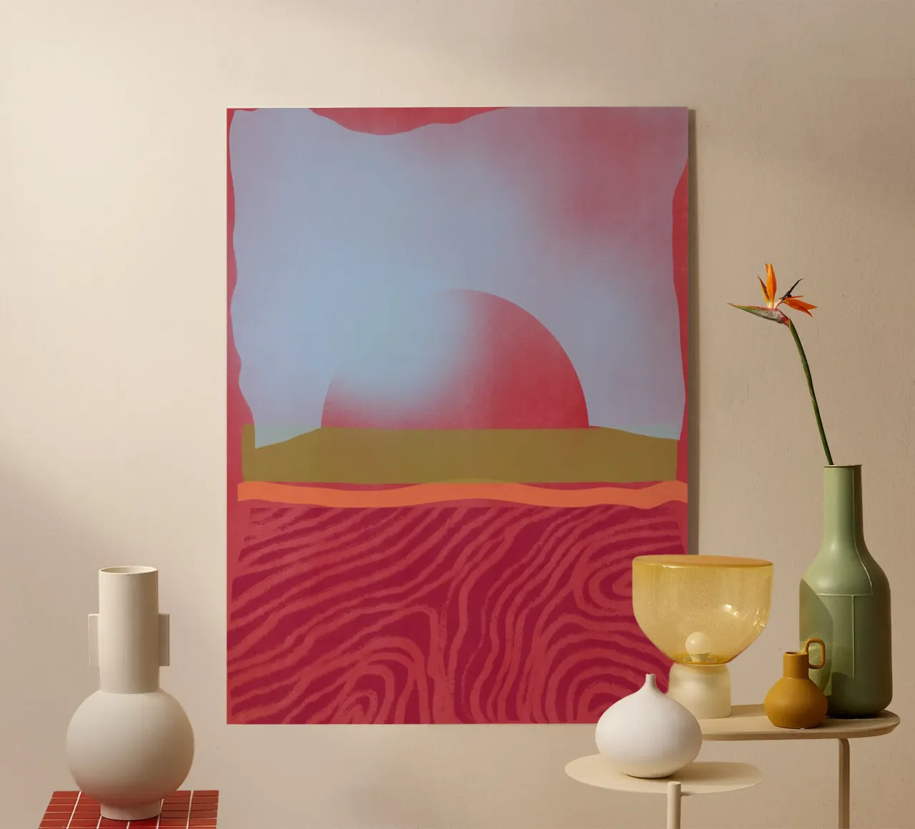 Horizon blue acrylic glass by Little Dean
