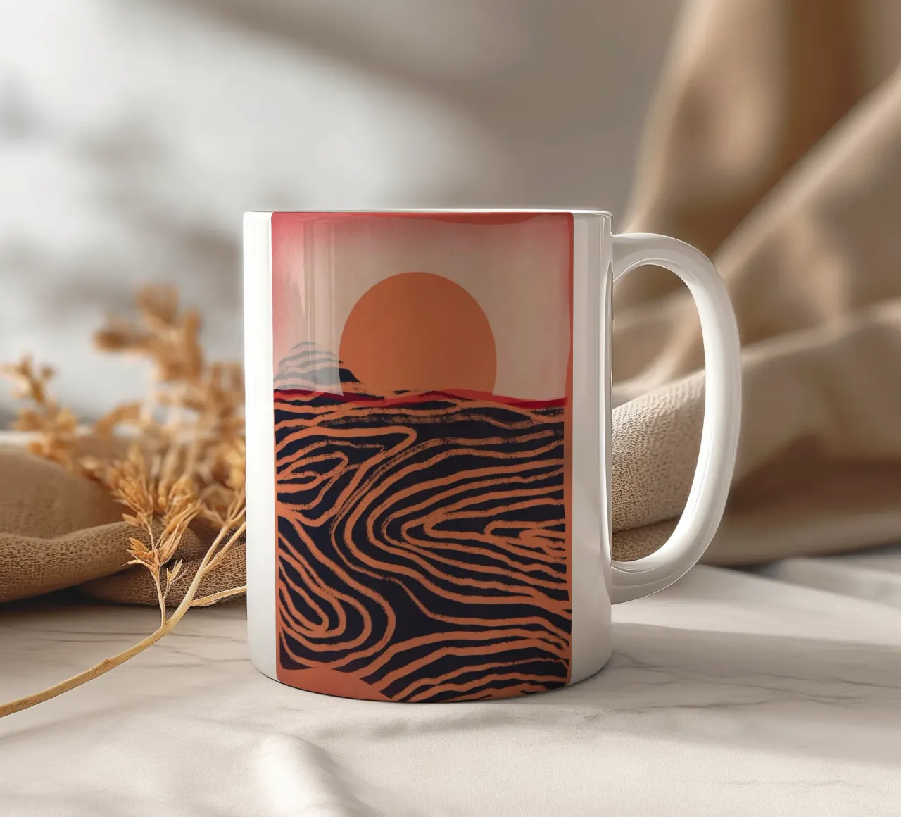 Orizzonte arancione tazza in ceramica da Little Dean