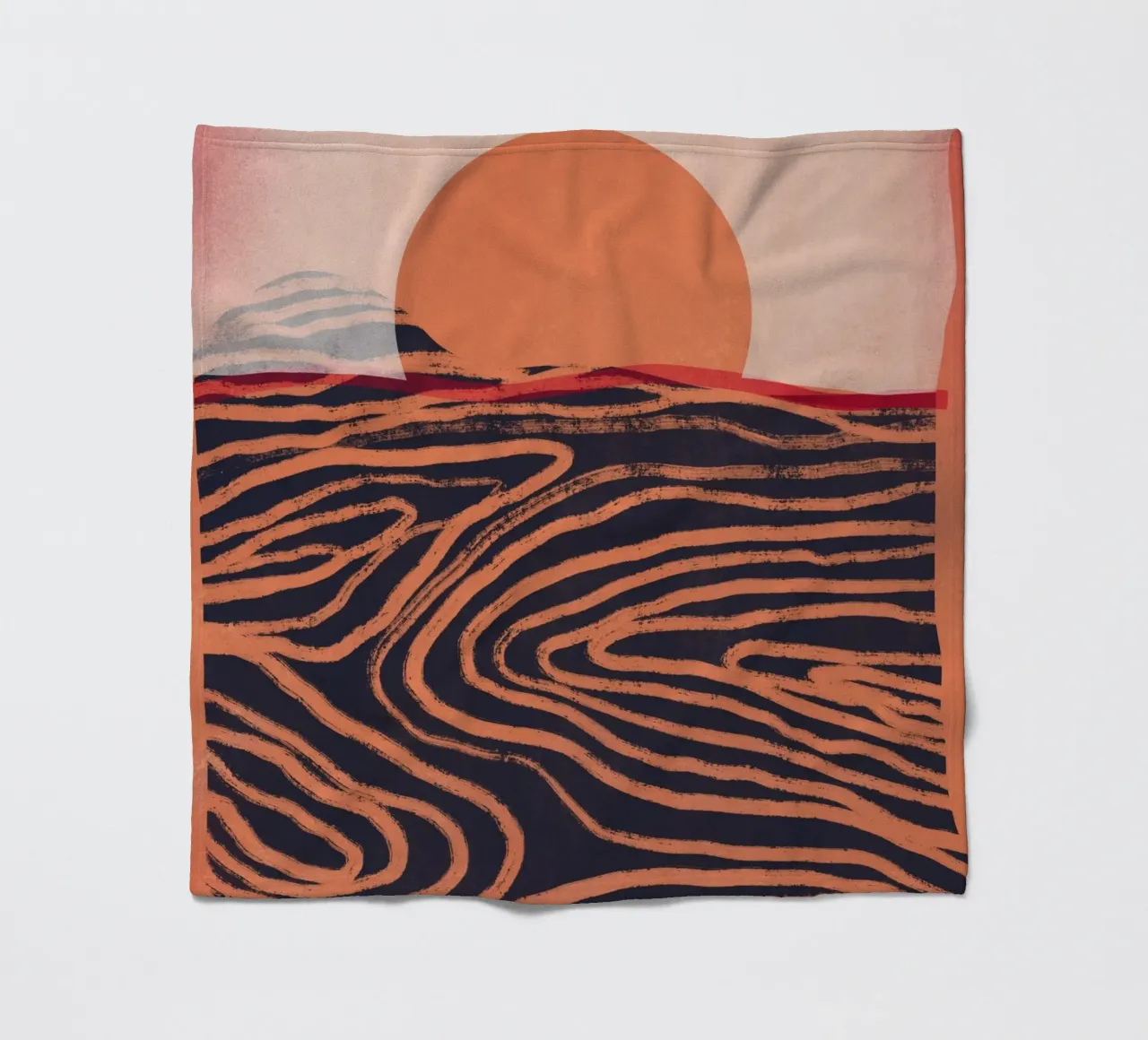 Orizzonte arancione coperta in pile da Little Dean