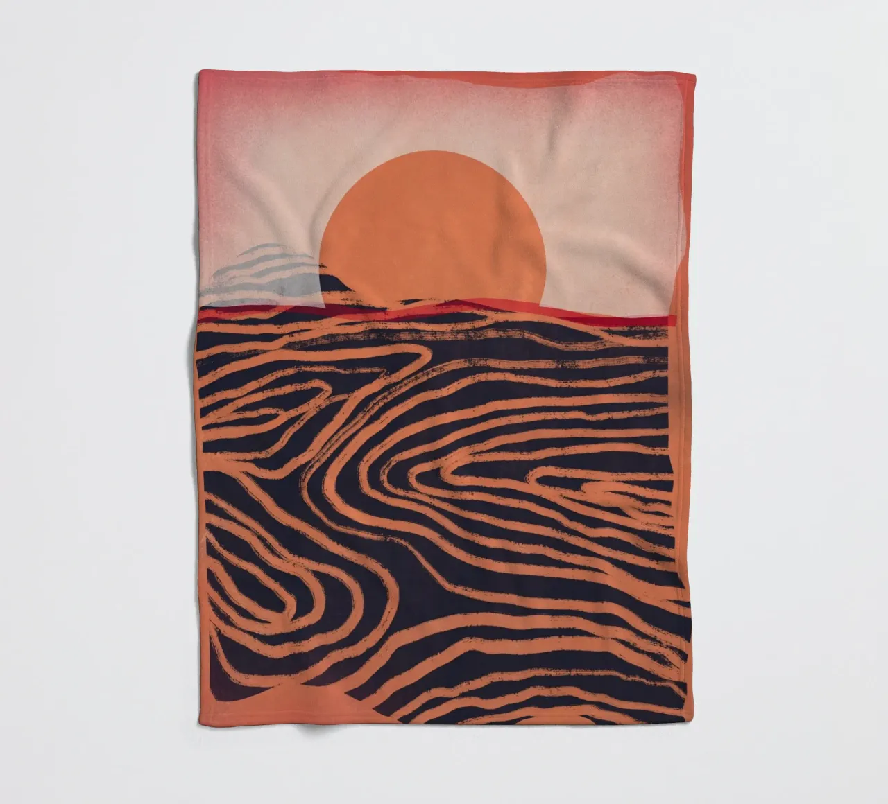 Orizzonte arancione coperta in pile da Little Dean