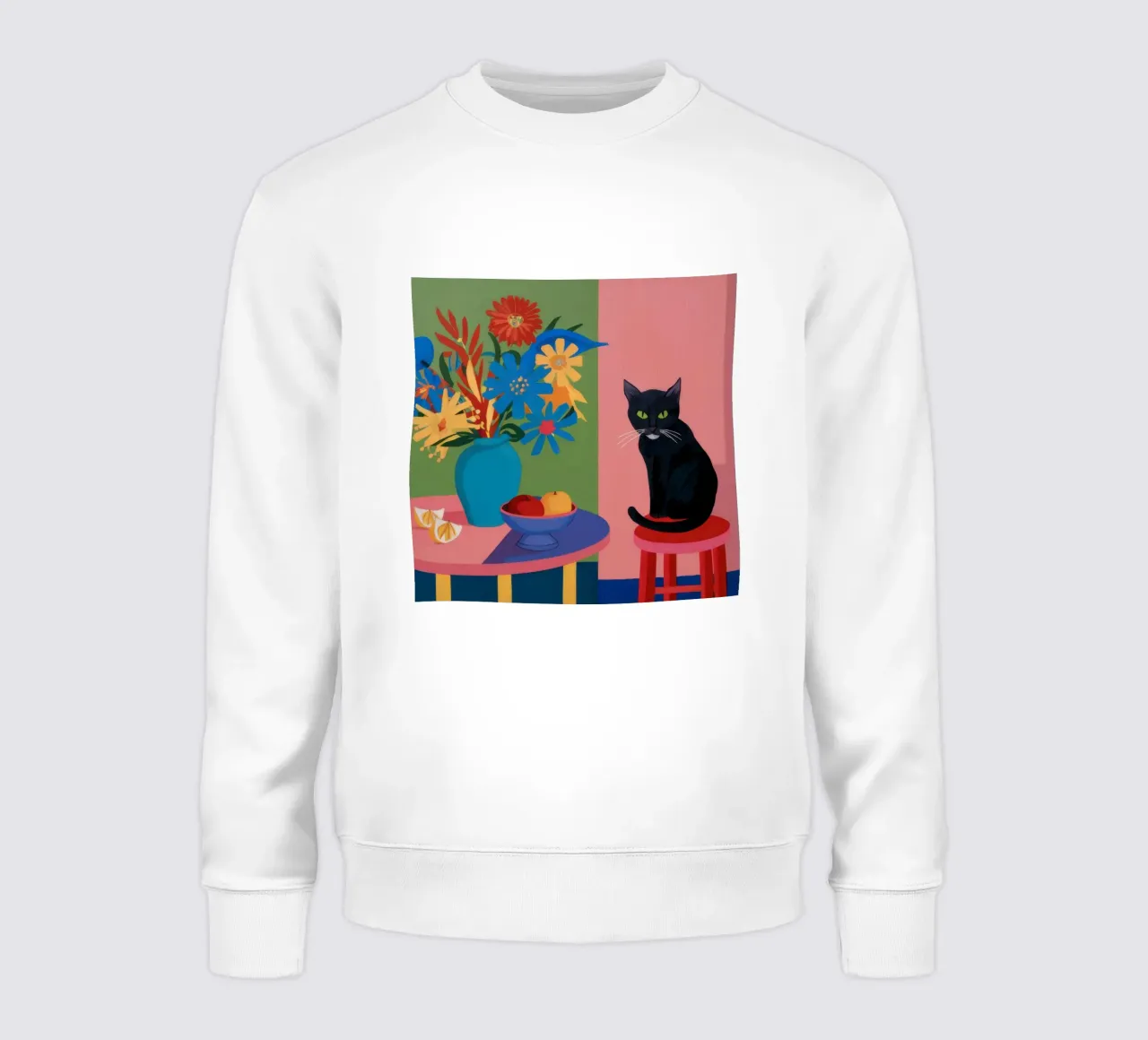 Gatto sul tavolo felpa da Ink Pulse