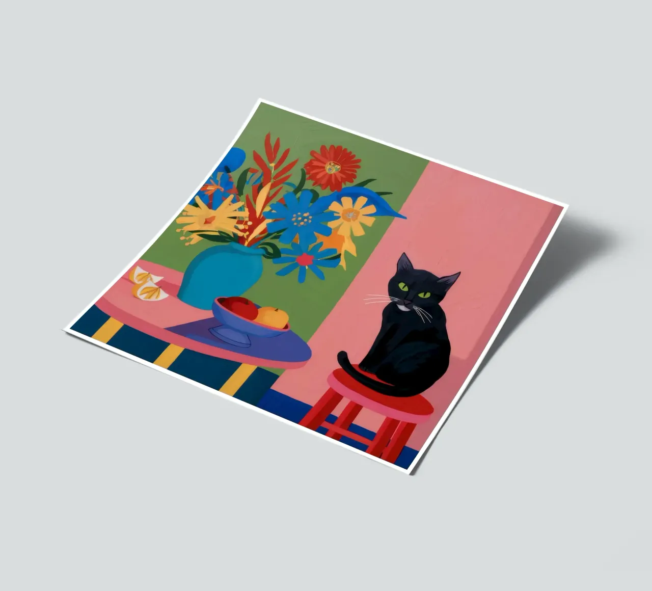 Cat on the Table sticker sheet by Ink Pulse