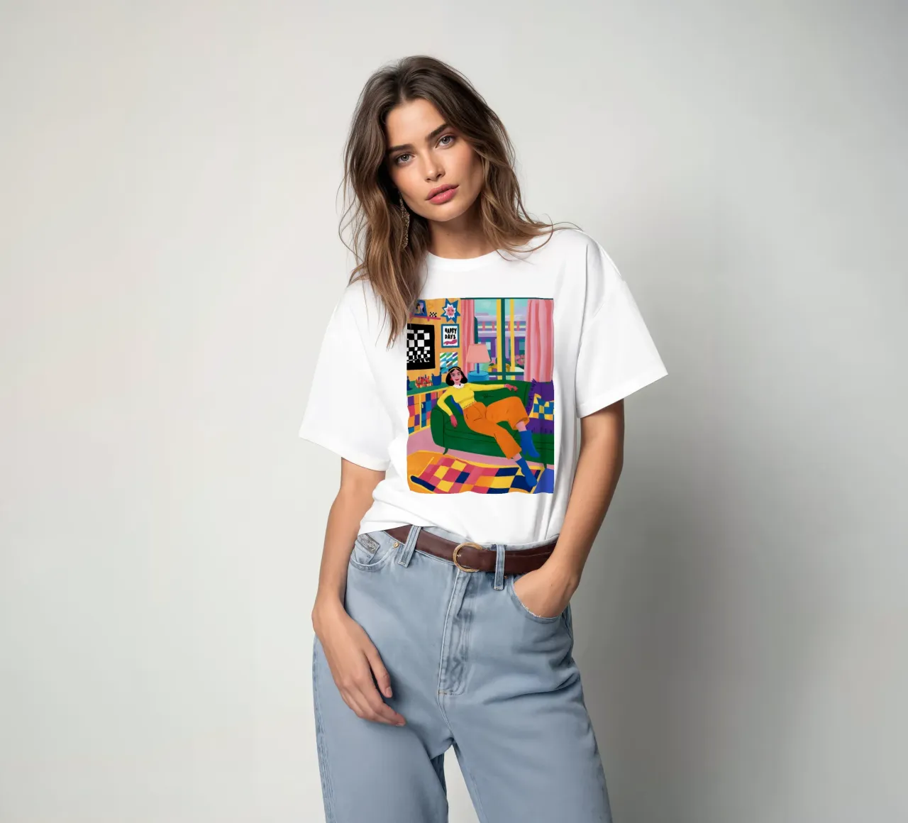 Slumber Checkered Dream t-shirt by Dream Gesso