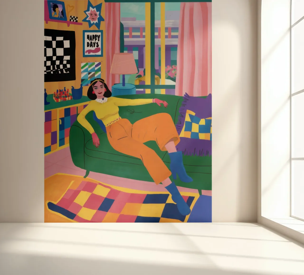 Slumber Checkered Dream photo wallpaper by Dream Gesso