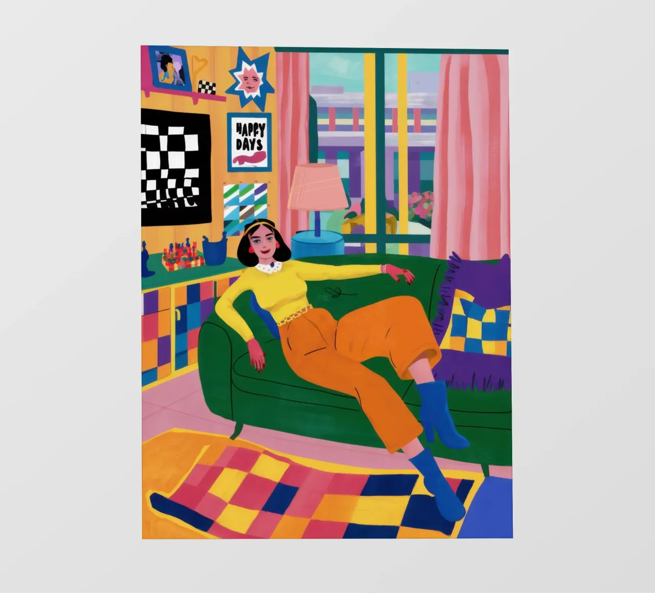 Slumber Checkered Dream photo wallpaper by Dream Gesso