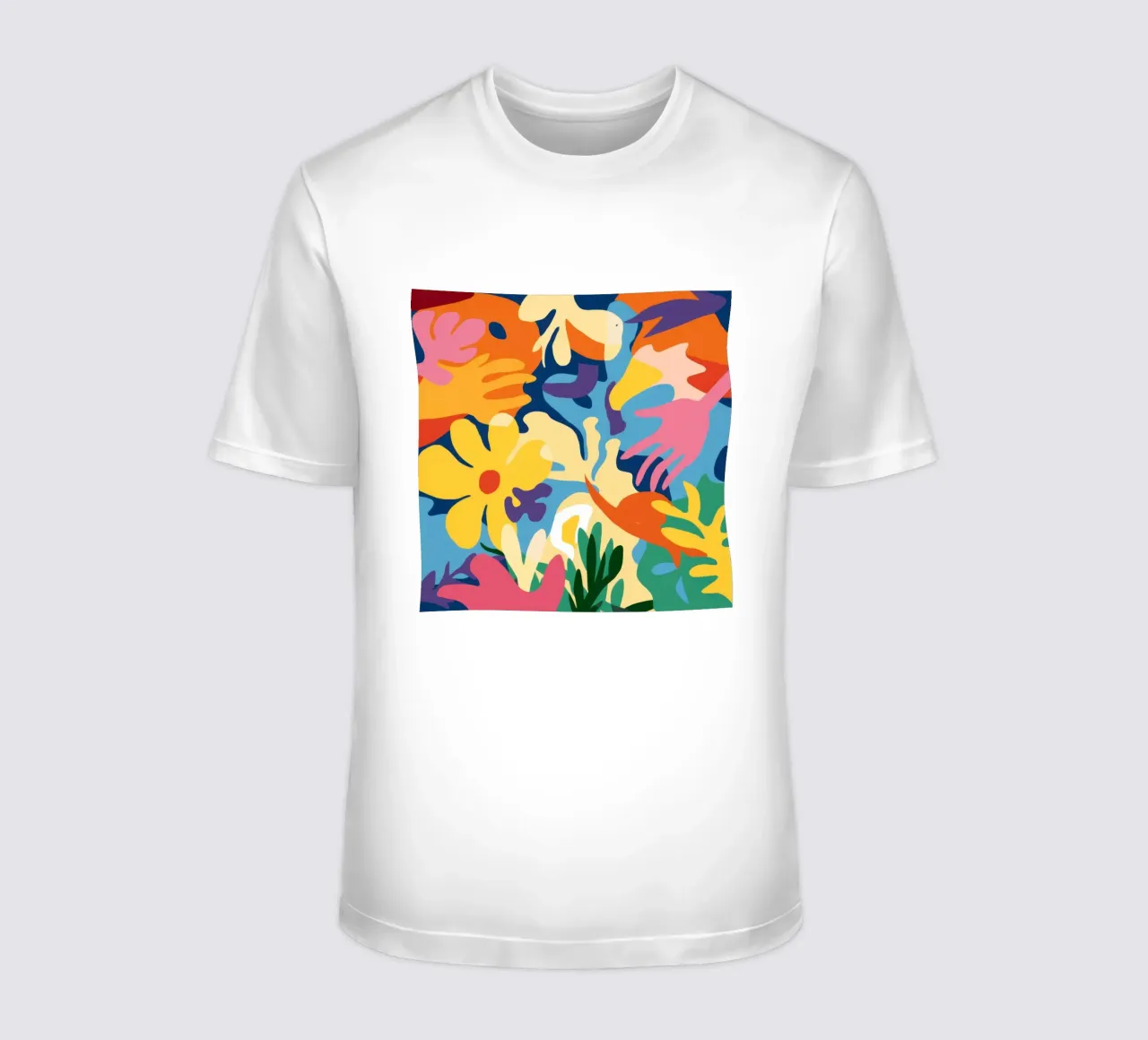 Abstrakte Blumensymphonie T-Shirt von Mythy Brush