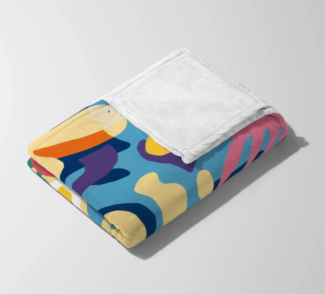 Abstract Floral Symphony fleece blanket by Mythy Brush