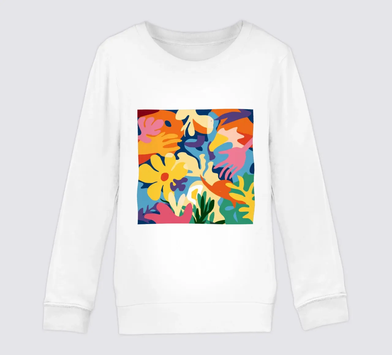 Symphonie florale abstraite sweat enfant de Mythy Brush