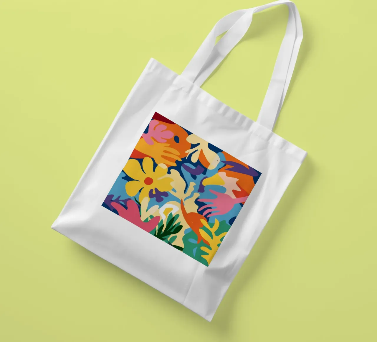 Abstract Floral Symphony tote bag by Mythy Brush