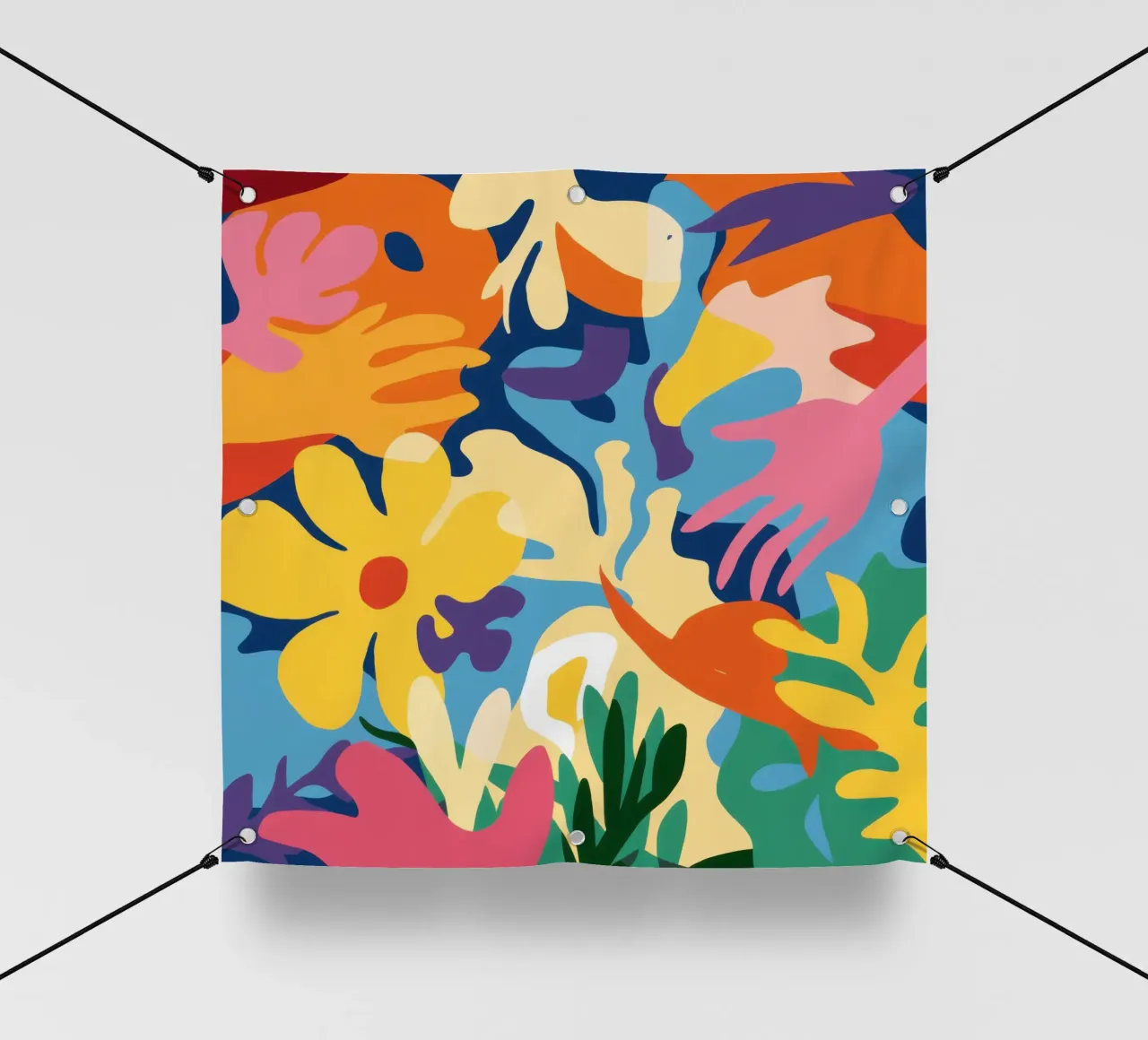 Abstract Floral Symphony pvc cover by Mythy Brush