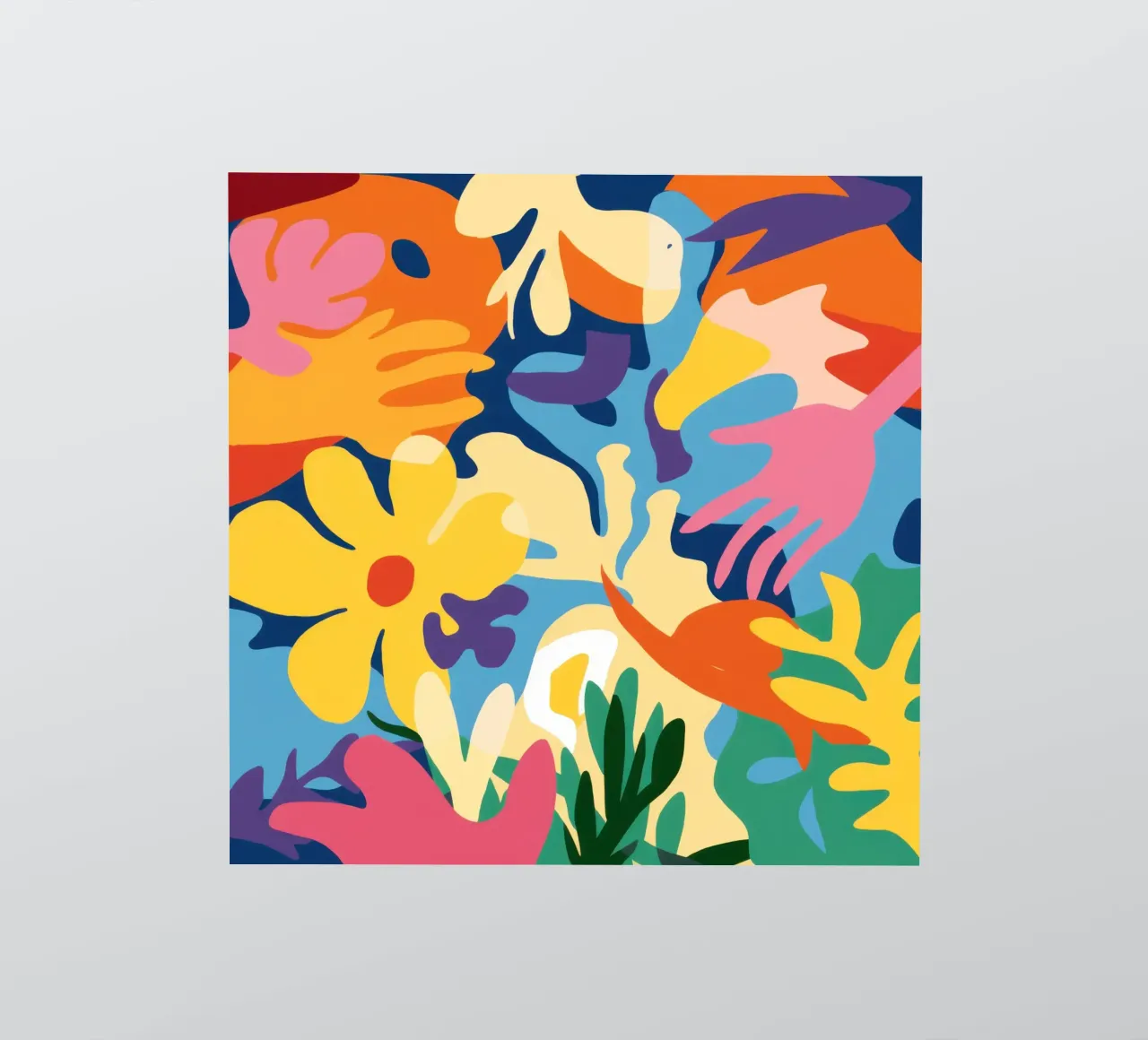 Abstract Floral Symphony sticker by Mythy Brush