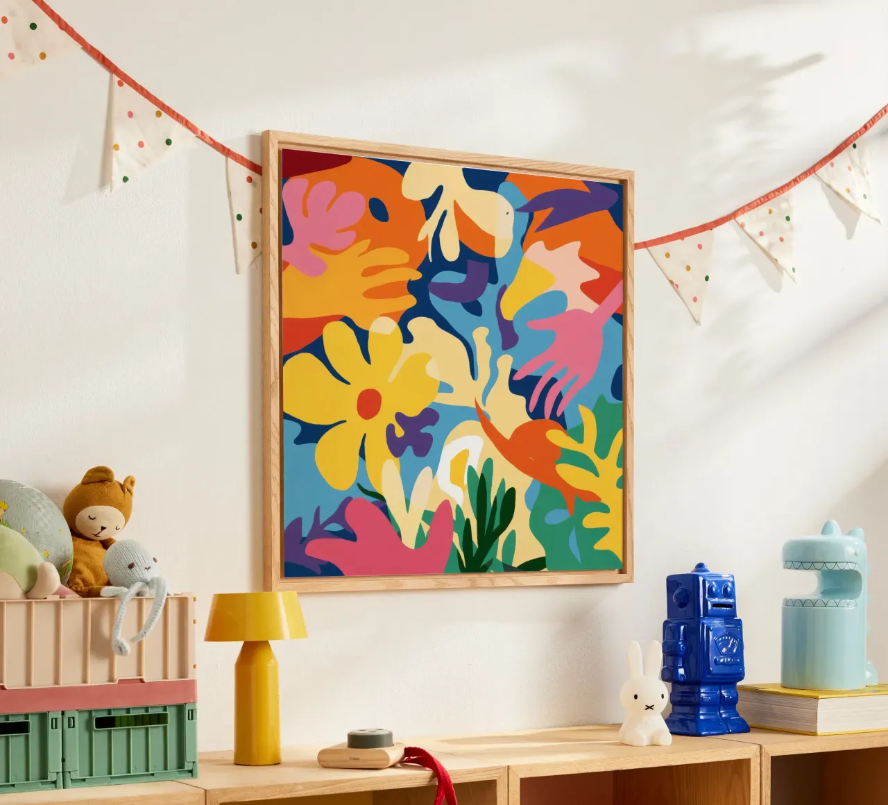 Symphonie florale abstraite plexiglas de Mythy Brush